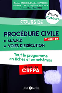 Cours de procédure civile et modes alternatifs de règlement des différends (édition 2024/2025)