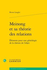 Meinong et sa théorie des relations - éléments pour une généalogie de la théorie de l'objet