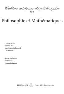 Cahiers critiques de poésie n.3 : la philosophie des mathématiques