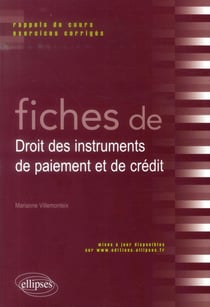 Fiches De Droit Des Intruments De Paiement Et De Credit : Rappels De Cours Et Exercices Corriges