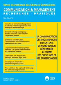 Communication et Management 1-2023 : Communication des organisations en contexte....