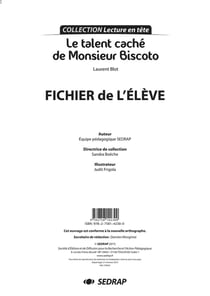 Le talent caché de monsieur Biscoto - fichier de l'élève