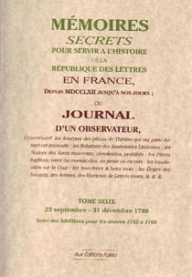 Mémoires, secrets ou journal d'un observateur t.16