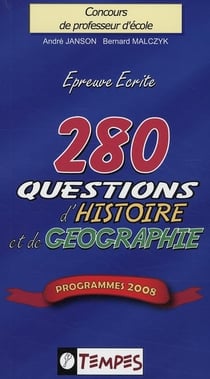 280 questions d'histoire et de geographie