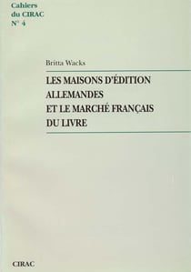 Les maisons d'édition allemandes et le marché français du livre