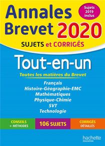 Annales brevet - tout-en-un - sujets et corrigés (édition 2020)