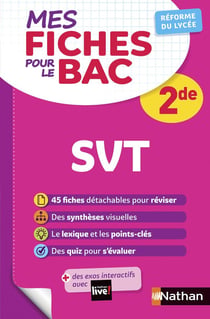 Mes fiches pour le BAC Sciences et Vie de la Terre 2de