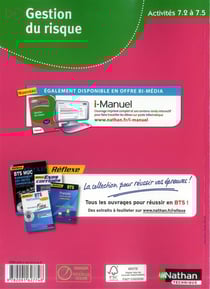 Activites 7.2 à 7.5 - gestion du risque - bts assistant de gestion pme-pmi - 2e année - livre de l'élève