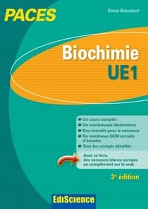 Biochimie - ue1 - paces - cours, exercices, annales et qcm corrigés (3e édition)