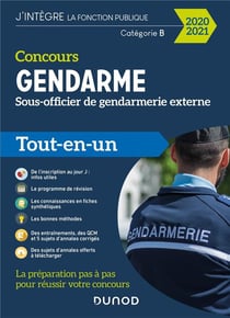 Fonction publique d'etat - t01 - concours gendarme - sous-officier de gendarmerie externe - 2020/202 (édition 2020/2021)