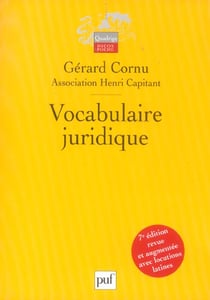 Vocabulaire juridique (7e édition) (7e édition)