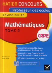 Mathématiques t.2 - épreuve d'admissibilité - crpe professeur des écoles - concours 2015