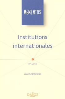 Institutions internationales (16e edition) (16e edition)