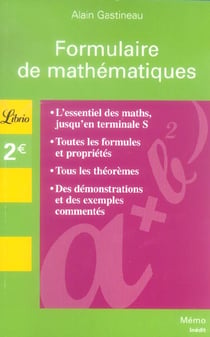 Formulaire de mathematiques