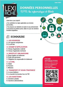 Données personnelles - RGPD, loi informatique et libertés