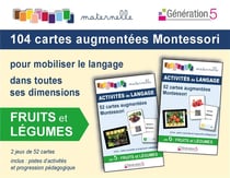 104 cartes augmentées Montessori Fruits et Légumes
