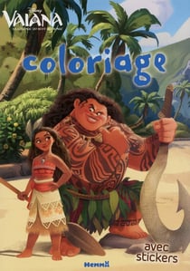 Coloriage avec stickers : Vaiana, la légende du bout du monde
