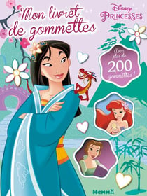 Mon livret de gommettes - disney princesses - mulan, ariel, belle