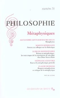 Revue Philosophie n.70 : Métaphysiques