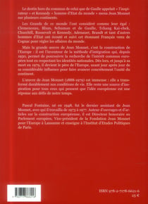 Jean monnet - actualite d'un batisseur de l'europe unie