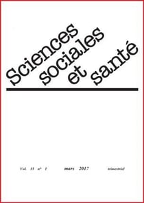 Revue sciences sociales et sante n.35 - n.1 - mars 2017