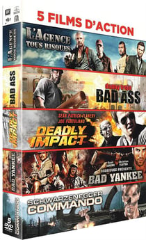 5 films d'action : L'agence tous risques + Bad Ass + Deadly Impact + Bad Yankee + Commando