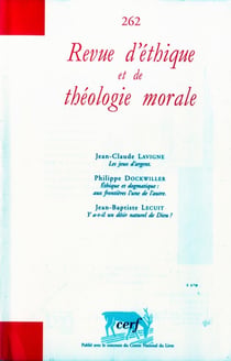 Revue d'éthique et de théologie morale n.262