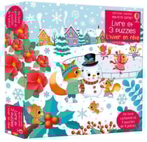 L'hiver en fête : mon petit coffret livre et 3 puzzles