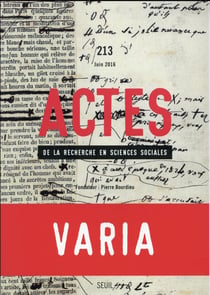 Actes de la recherche en sciences sociales n.213 : varia
