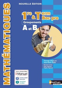 Mathématiques - 1re et terminale - bac pro - groupements a et b - livre + licence élève (édition 2015)