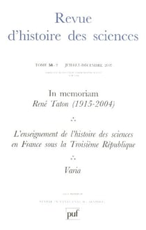 Histoire des sciences n.58