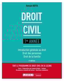 Droit civil, 1re année : introduction générale au droit, droit des personnes, droit de la famille