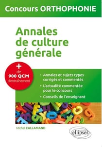 Concours orthophonie - annales de culture générale