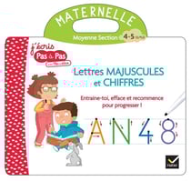 Livre ardoise lettres majuscules et chiffres - MS
