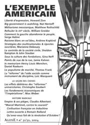 REVUE AGONE Tome 31/32 : Agone 31 / 32-2004 Exemple Américain : Exemple Américain