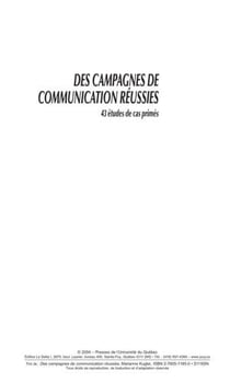 Des campagnes de communication réussies - 43 études de cas primés