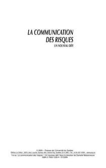 La communication des risques - un nouveau défi