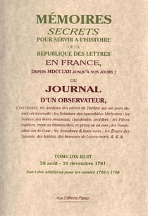 Mémoires, secrets ou journal d'un observateur t.18