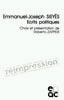 Ecrits politiques - textes choisis et presentes par r. zapperi