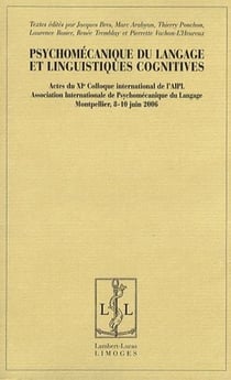 Psychomécanique du langage et linguistiques cognitives