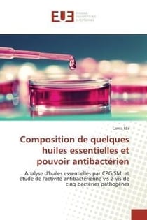 Composition de quelques huiles essentielles et pouvoir antibacterien - analyse d'huiles essentielles