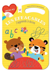 J'apprends à écrire : jaune - les effaçables, trace, efface et recommence