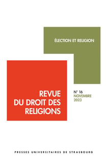 Revue du droit des religions n.16 : Élection et religion