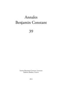 Annales Benjamin Constant : annales de Benjamin constant Tome 39
