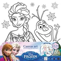 La reine des neiges - toile à peindre à colorier