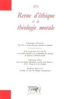 Revue d'éthique et de théologie morale 275