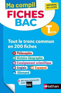 Ma compil fiches bac : tronc commun - terminale (édition 2021)