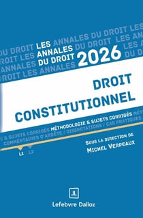 Annales Droit constitutionnel (édition 2026)