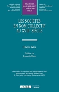 Les sociétés en nom collectif au xviiie siècle