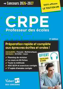 CRPE 2025 : Préparation rapide et complète aux épreuves écrites et orales - L3 + cours (édition 2026/2027)